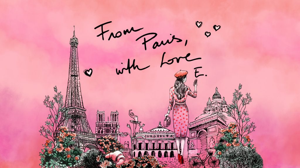 Drawing of Emily in Paris