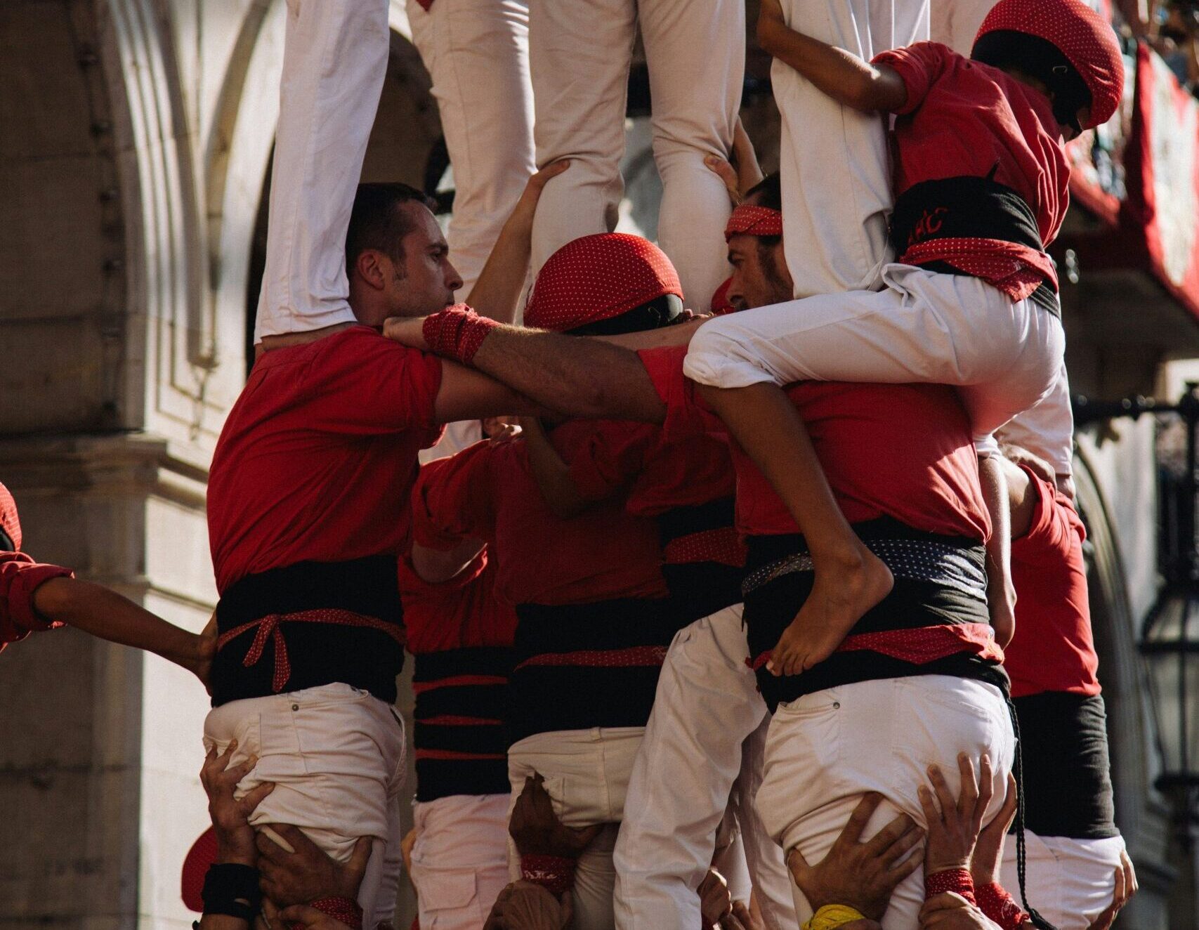 Human tower catalan tradition