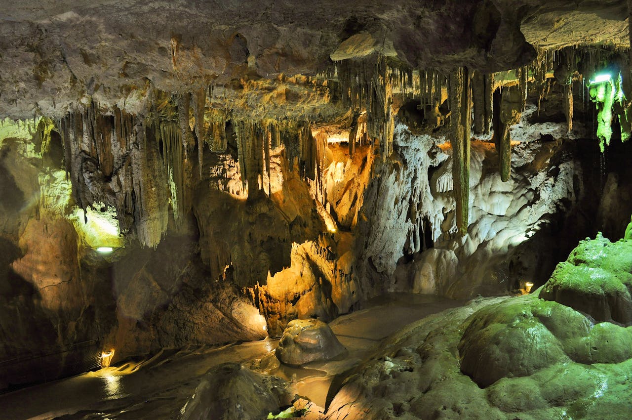 Interior of a cave in the Pyrenees