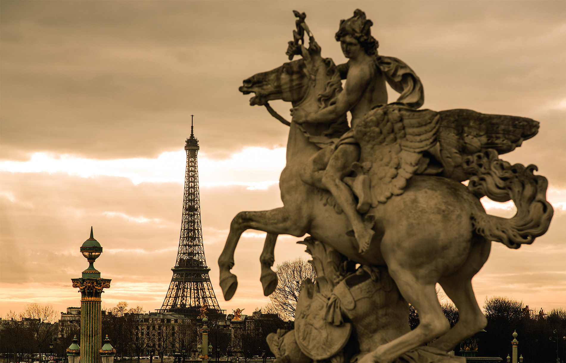 View of the Eiffel Tower from Place de la Concorde