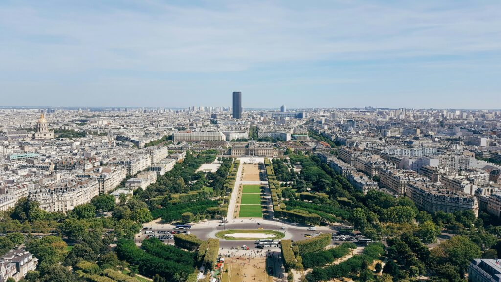 View of the trocadero from the Eiffel Tower